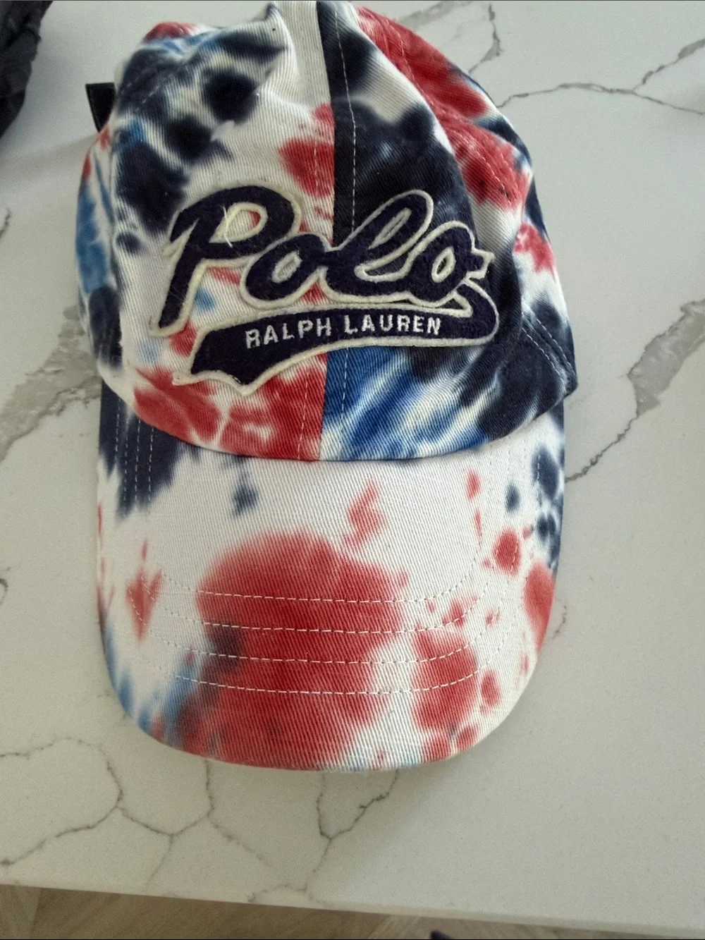 Ralph Lauren Kids Tie-Dye Polo Baseball Cap - Red, Blue, White